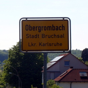 Ortsschild Obergrombach